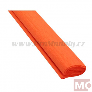 Krepový papír, 50x200cm, tmavě oranžový