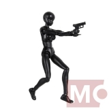 Kloubová figurka 2.0 černá, žena s příslušenstvím