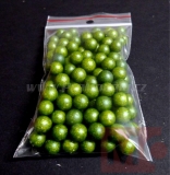 Polystyrenové kuličky tmavě zelené Ø 9-11mm, balení 8x14cm