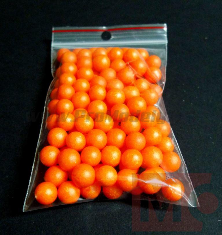 Polystyrenové kuličky oranžové Ø 9-11mm, balení 8x14cm