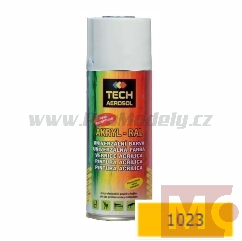 Sprej AKRYL RAL 1023, žlutá dopravní, 400ml