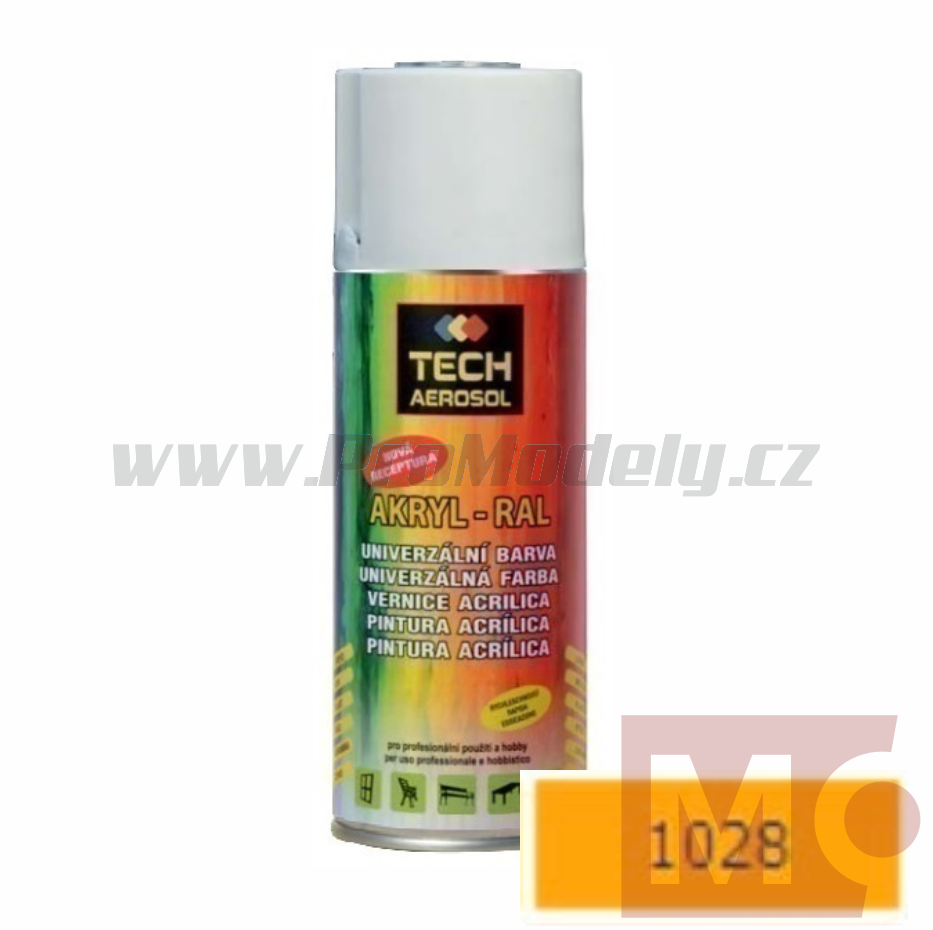 Sprej AKRYL RAL 1028, žlutá melounová, 400ml