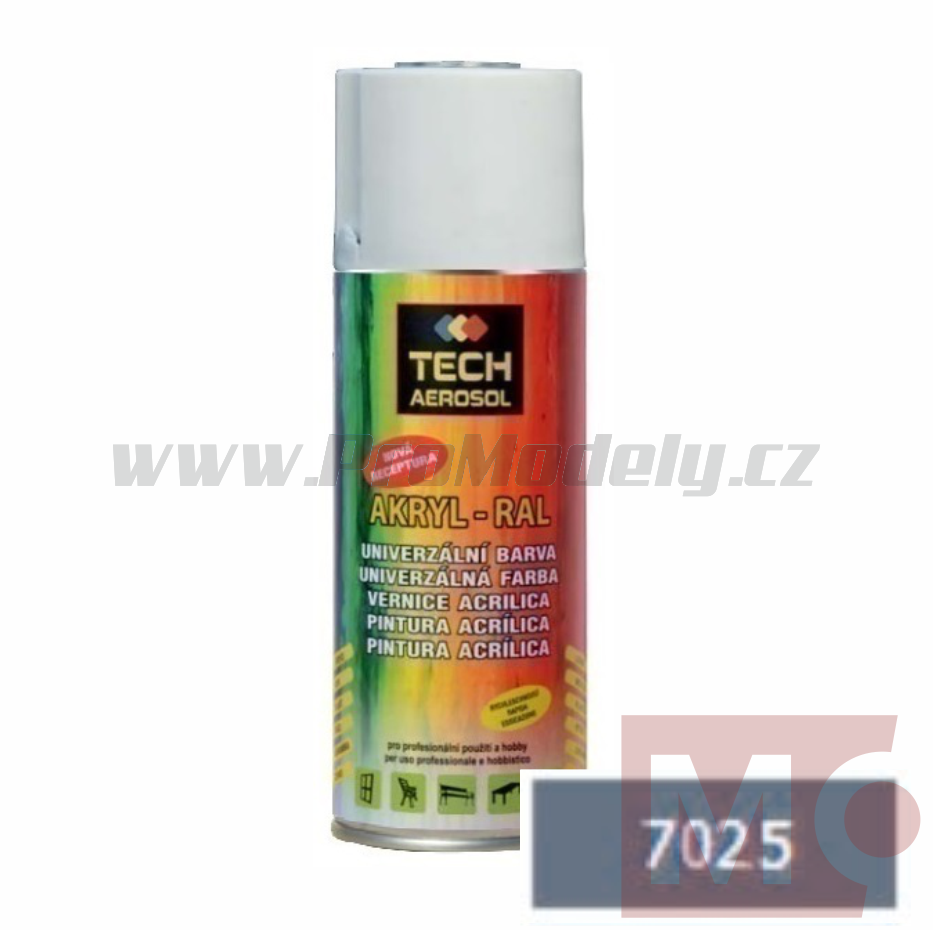 Sprej AKRYL RAL 7025, šedá perleť, 400ml