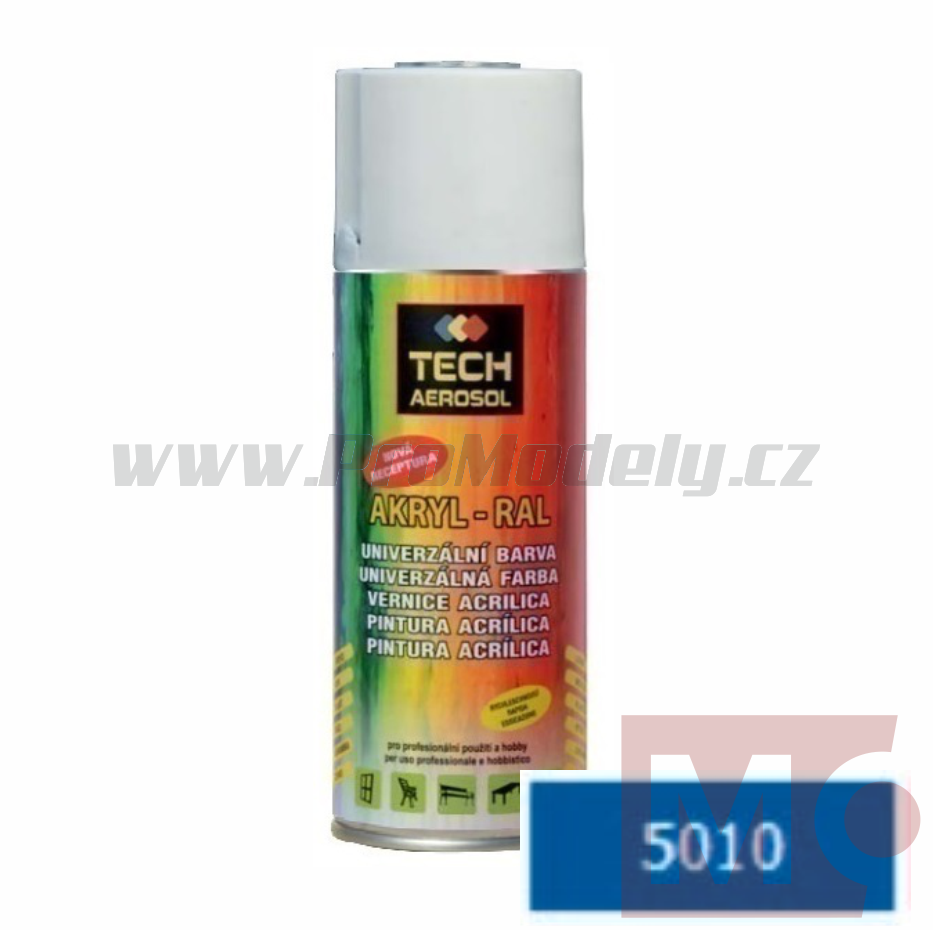 Sprej AKRYL RAL 5010, modrá enziánová, 400ml