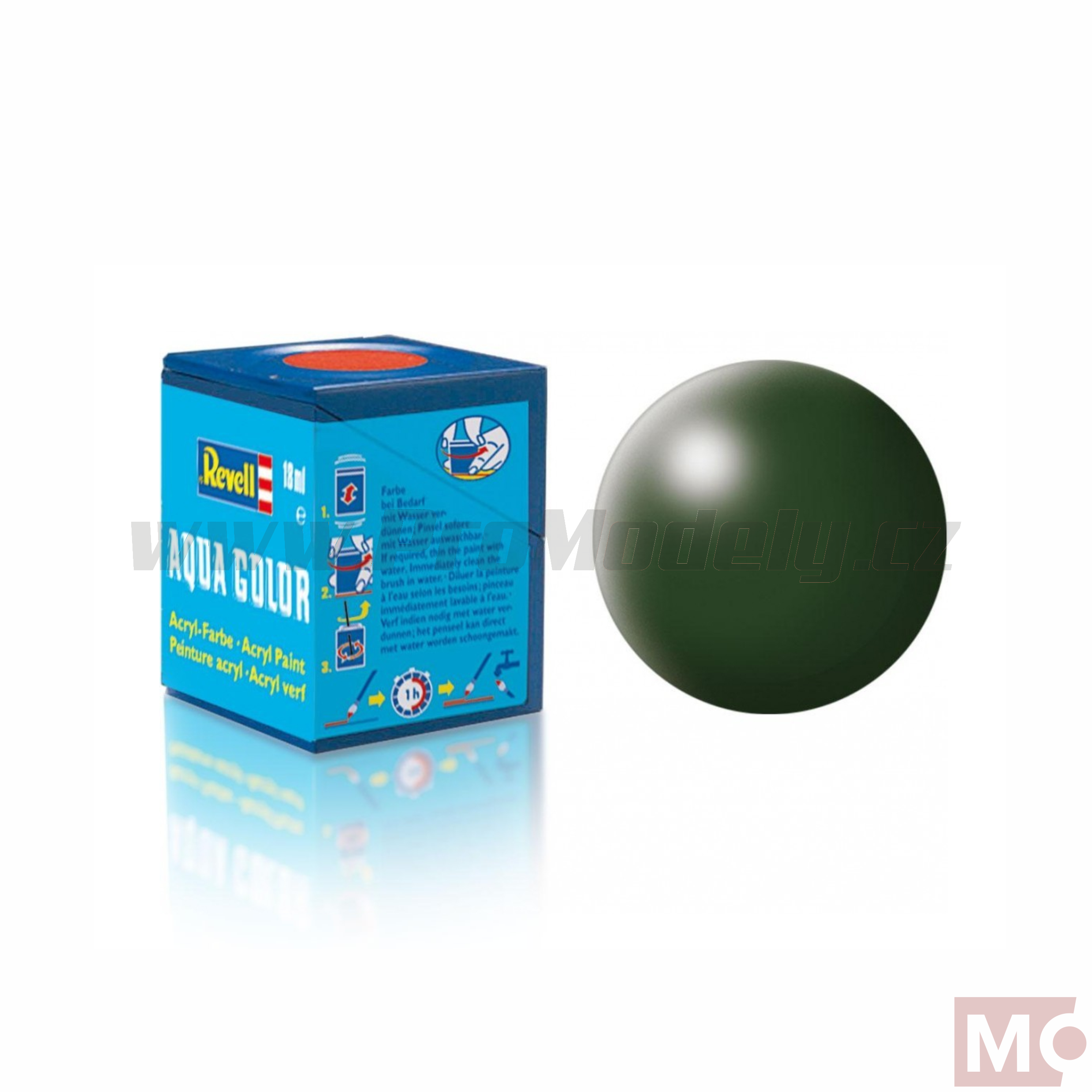 Revell 18ml AQUA 363 tmavě zelená polomatná