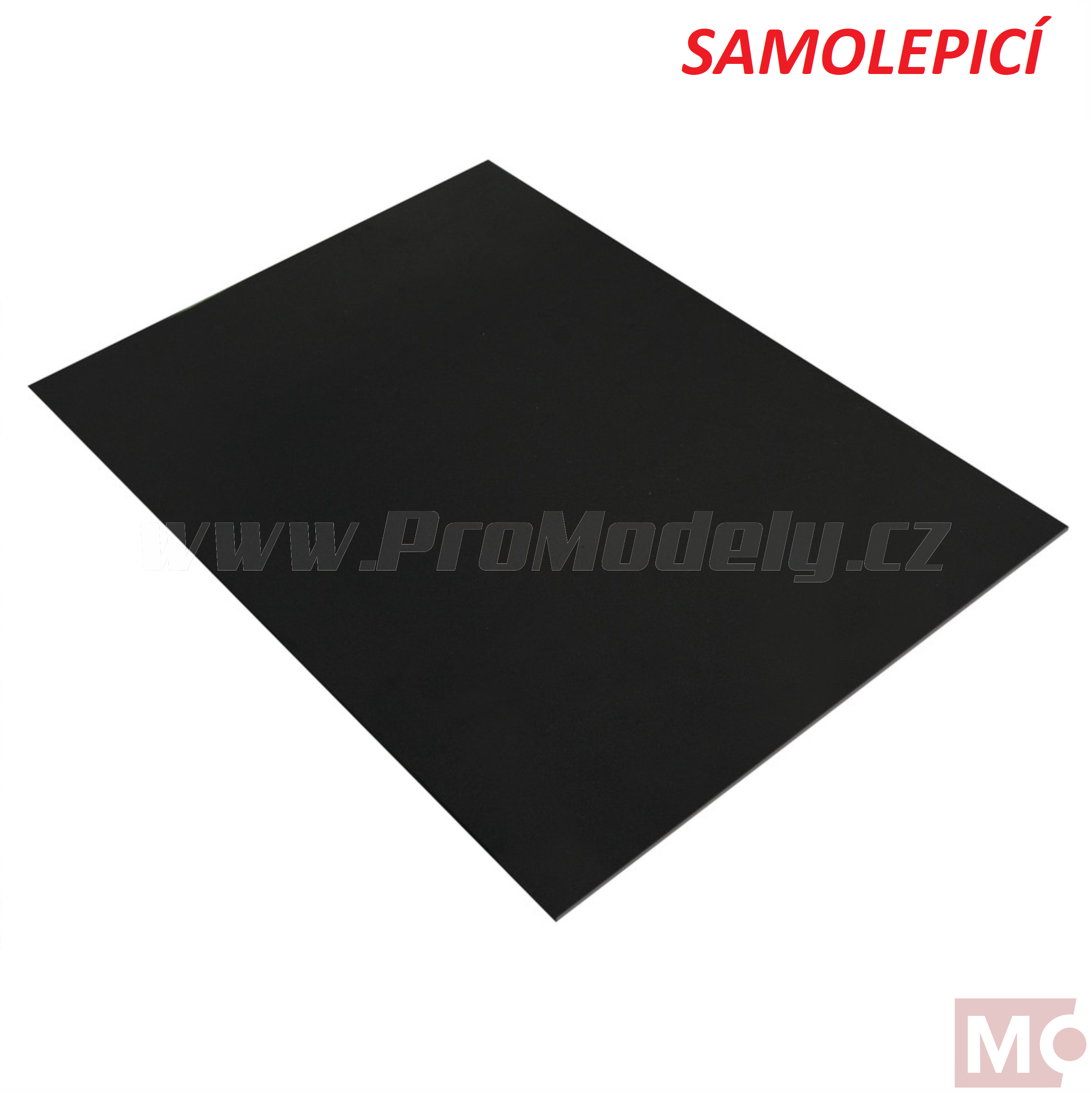 Pěnová guma Moosgummi 20x30cm samolepicí, 2mm, černá