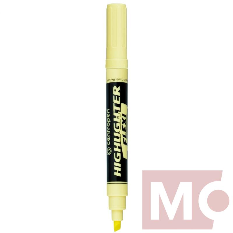 Zvýrazňovač silný FLEXI CENTROPEN 8542, žlutý pastelový