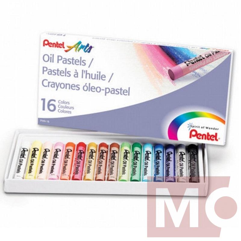 Sada olejových pastelů PENTEL, 16ks