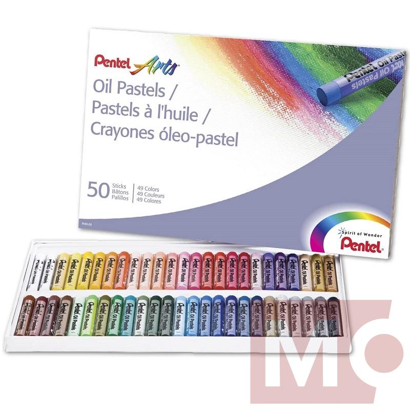 Sada olejových pastelů PENTEL, 50ks