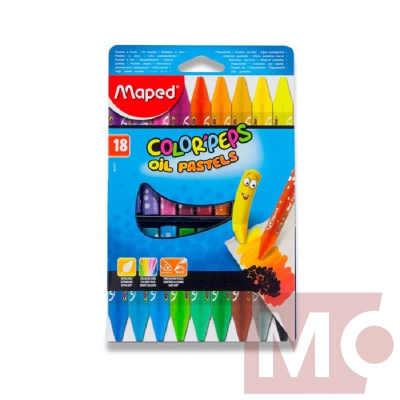 Sada olejových pastelů MAPED Color Peps, 18ks