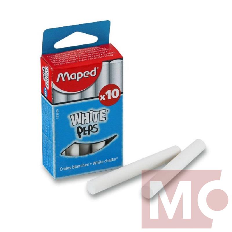 Křídy MAPED, 10ks bílé