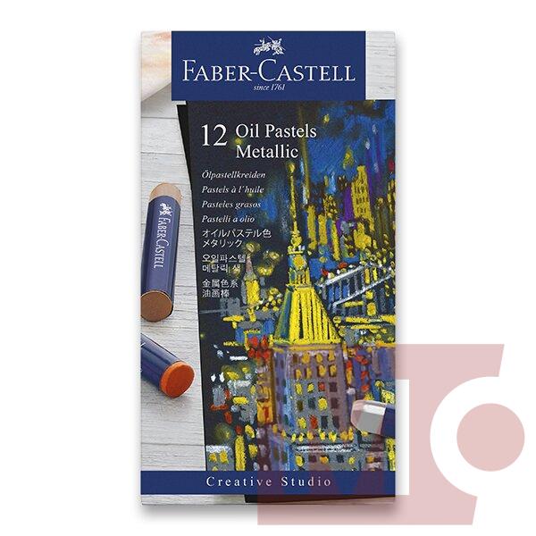 Sada olejových pastelů FABER-CASTELL, 12ks metalické
