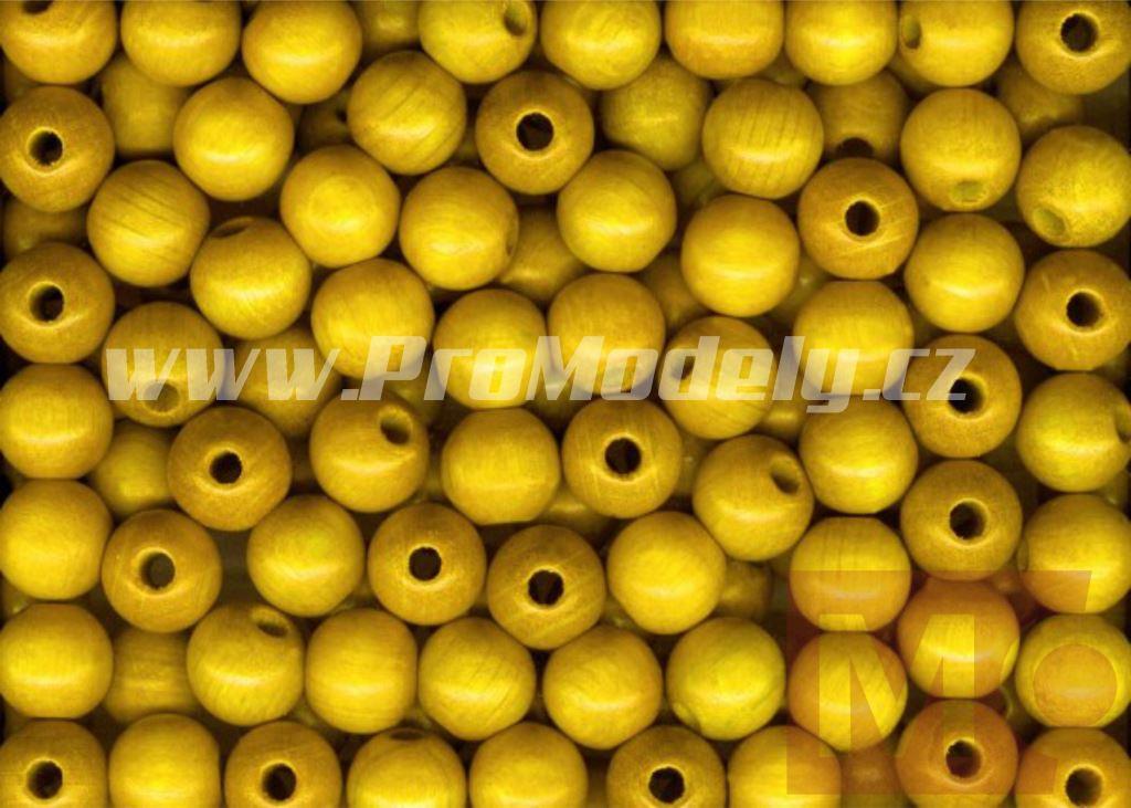 Korálky žluté Ø 6mm, 120ks