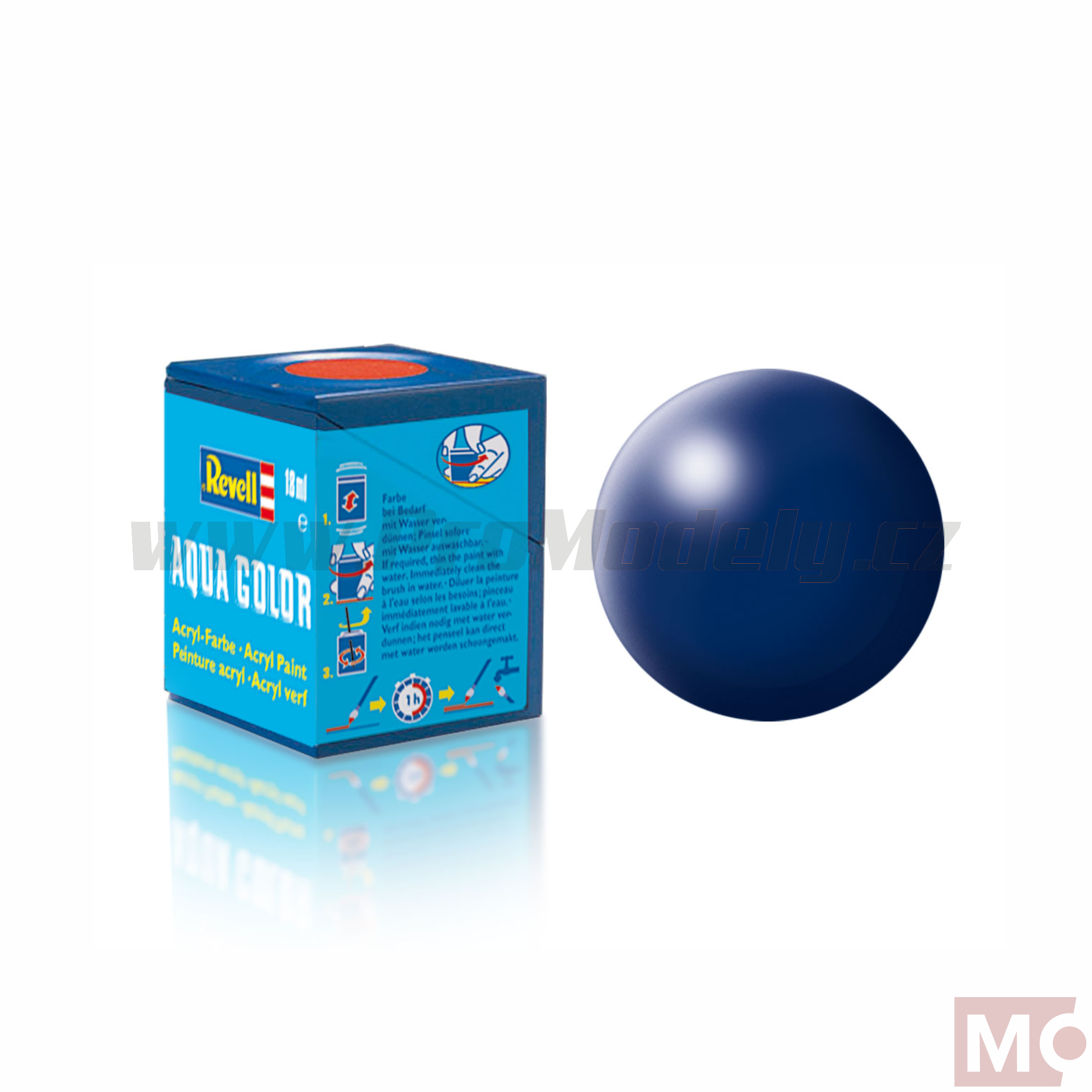 Revell 18ml AQUA 350 tmavě modrá polomatná