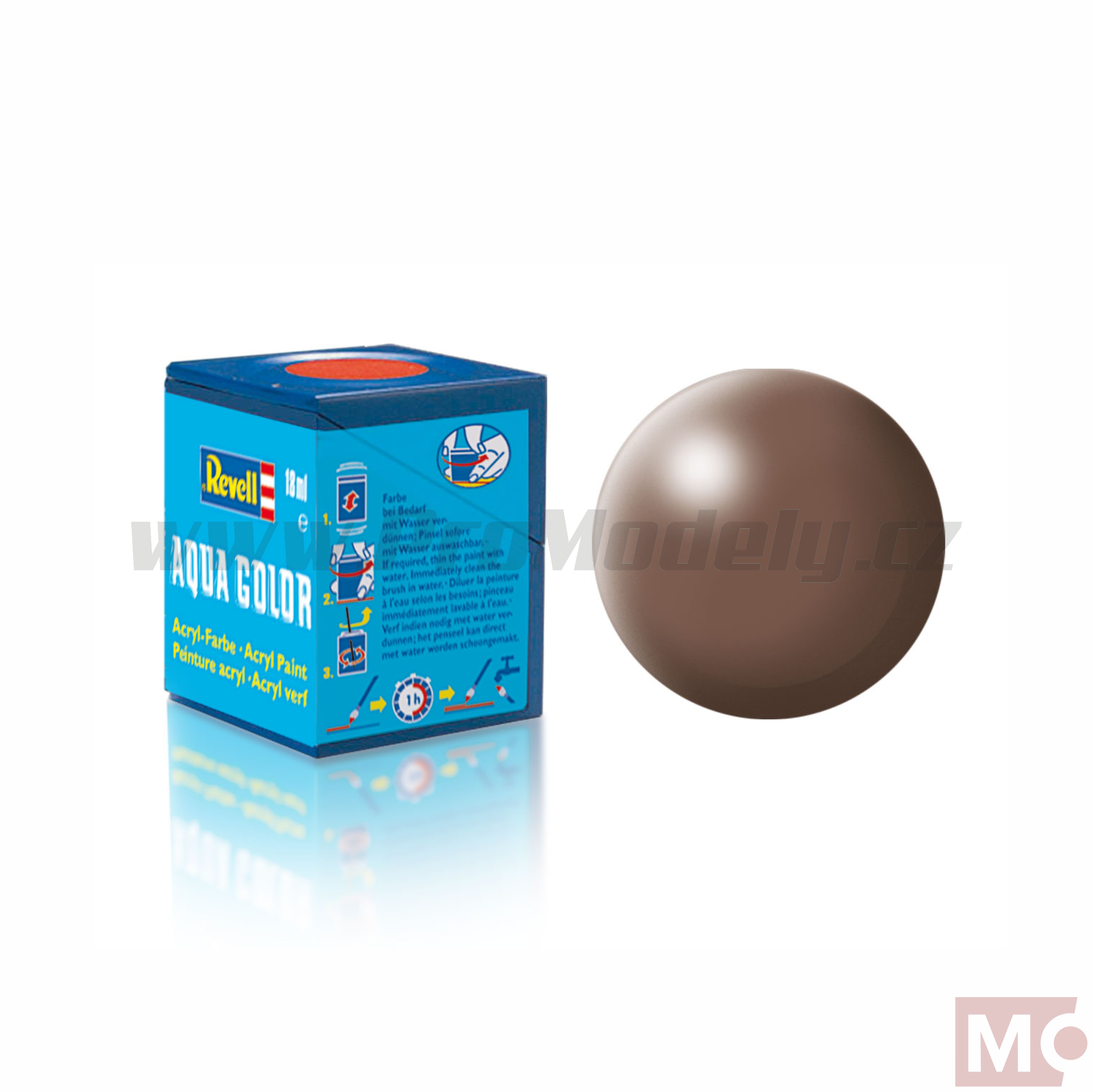 Revell 18ml AQUA 381 hnědá polomatná