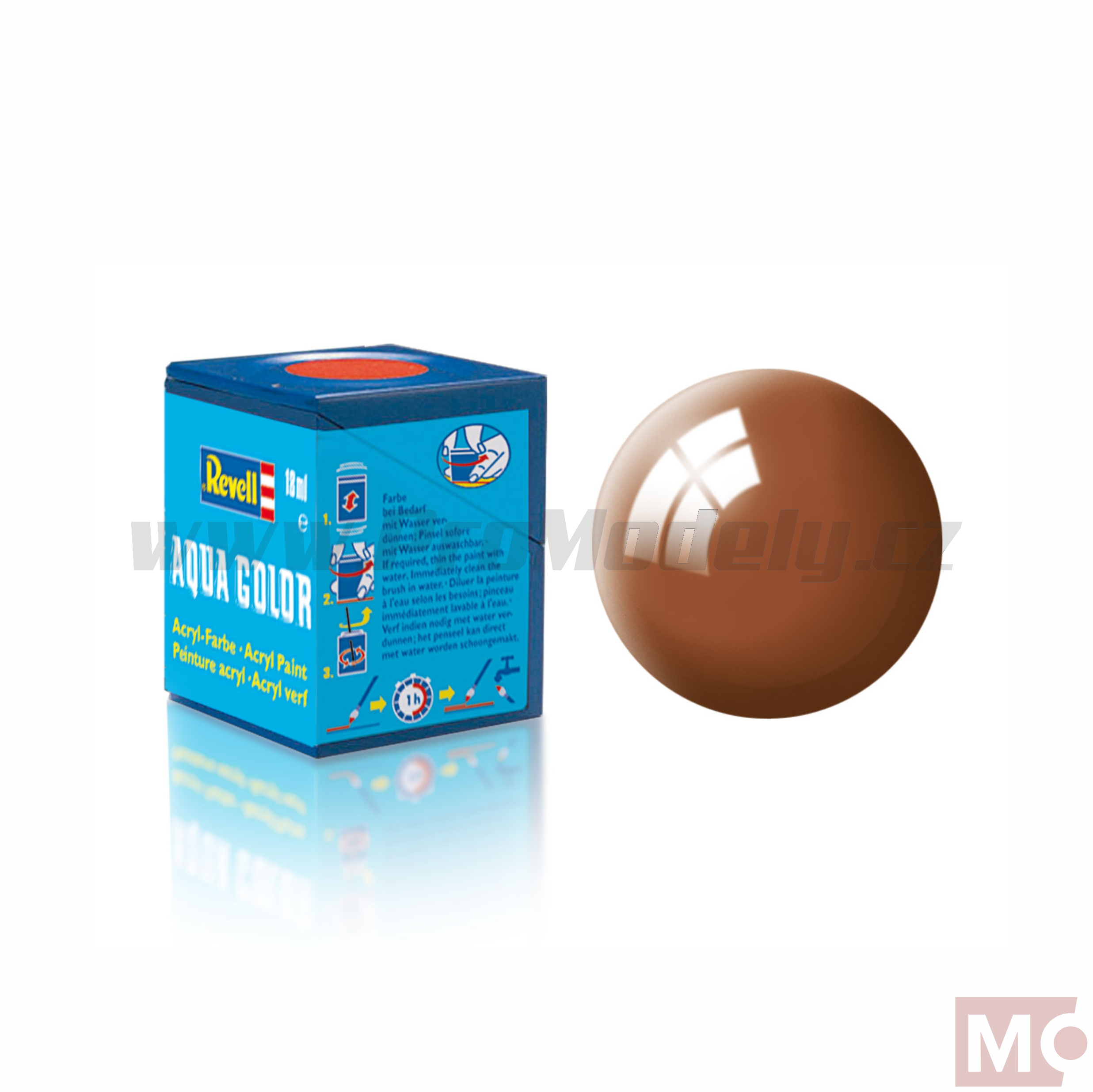 Revell 18ml AQUA 80 hnědá lesklá