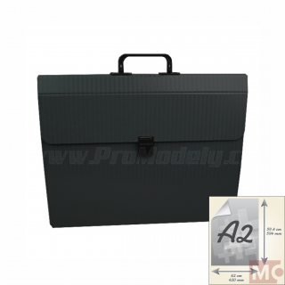 Plastový kufr A2, černý
