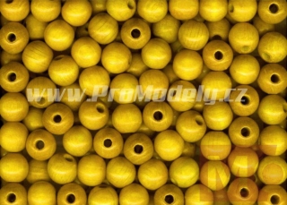 Korálky žluté Ø 8mm, 85ks
