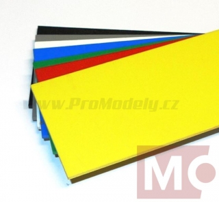 Plastová deska 3mm, žlutá, 750x500mm
