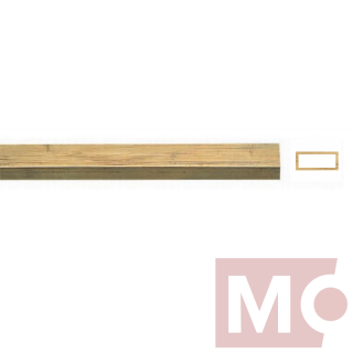 Mosazný profil obdélníkový dutý 3x1,5mm