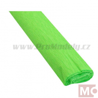 Krepový papír, 50x200cm, zářivě zelený