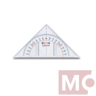 Trojúhelník s držadlem a úhloměrem 45° 16cm