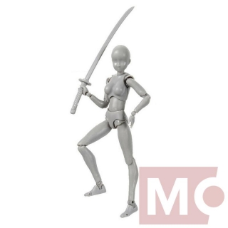 Kloubová figurka 2.0 šedá, žena s příslušenstvím