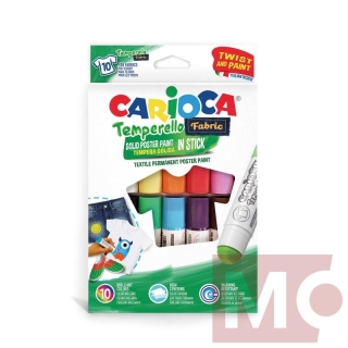 Tuhé temperové barvy na textil CARIOCA, 10ks