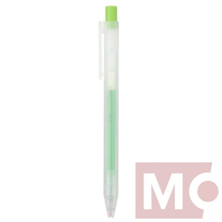 0,5mm MUJI světle zelené pero gelové "CLICKER"