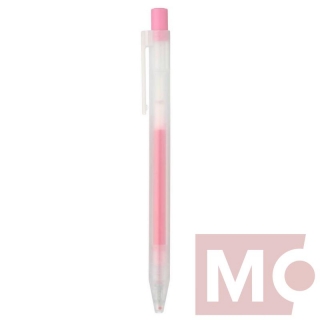 0,5mm MUJI světle růžové pero gelové "CLICKER"
