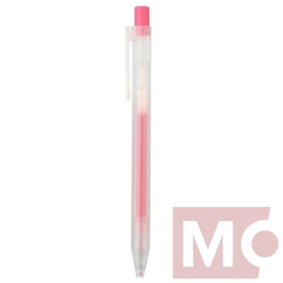0,5mm MUJI růžové pero gelové "CLICKER"