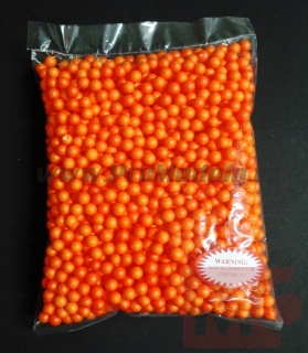 Polystyrenové kuličky oranžové Ø 9-11mm, balení 20x28cm