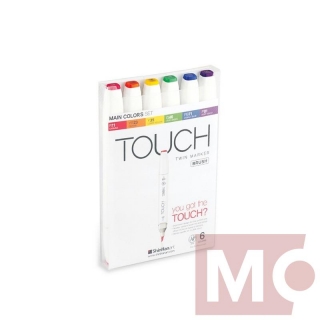 Touch Twin Brush Marker 6ks, základní