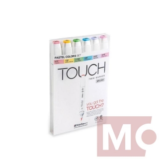 Touch Twin Brush Marker 6ks, pastelové tóny