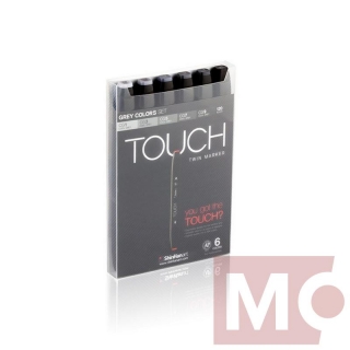 Touch Twin Marker 6ks, šedé Cool