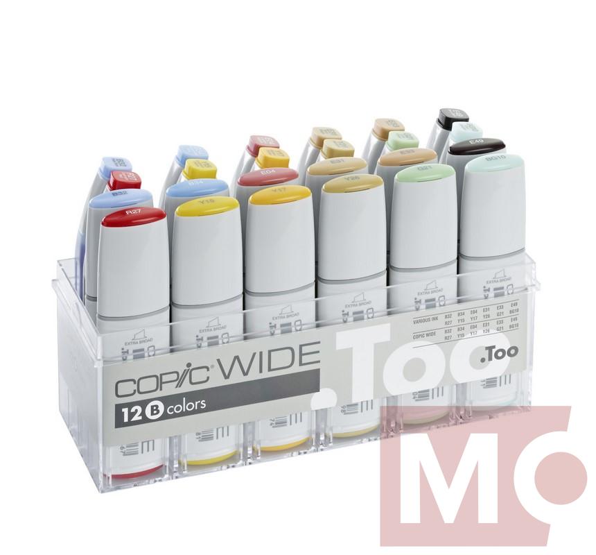 Copic Wide 12ks, základní B